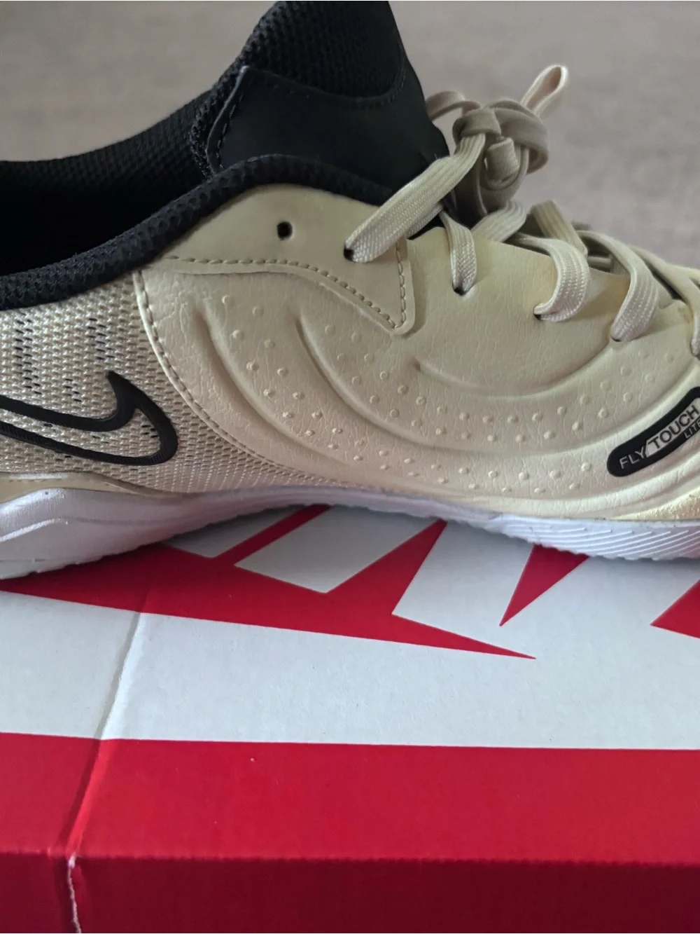 Nike Cream and Black Swoosh Training Shoe